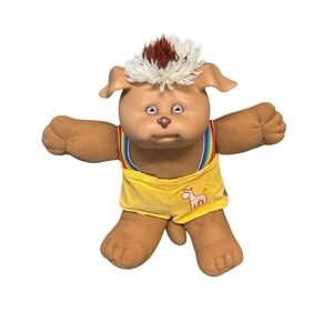 Vintage 1985 Cabbage Patch Kids‎ Koosas Plush Dog Yellow Shorts Xavier Roberts